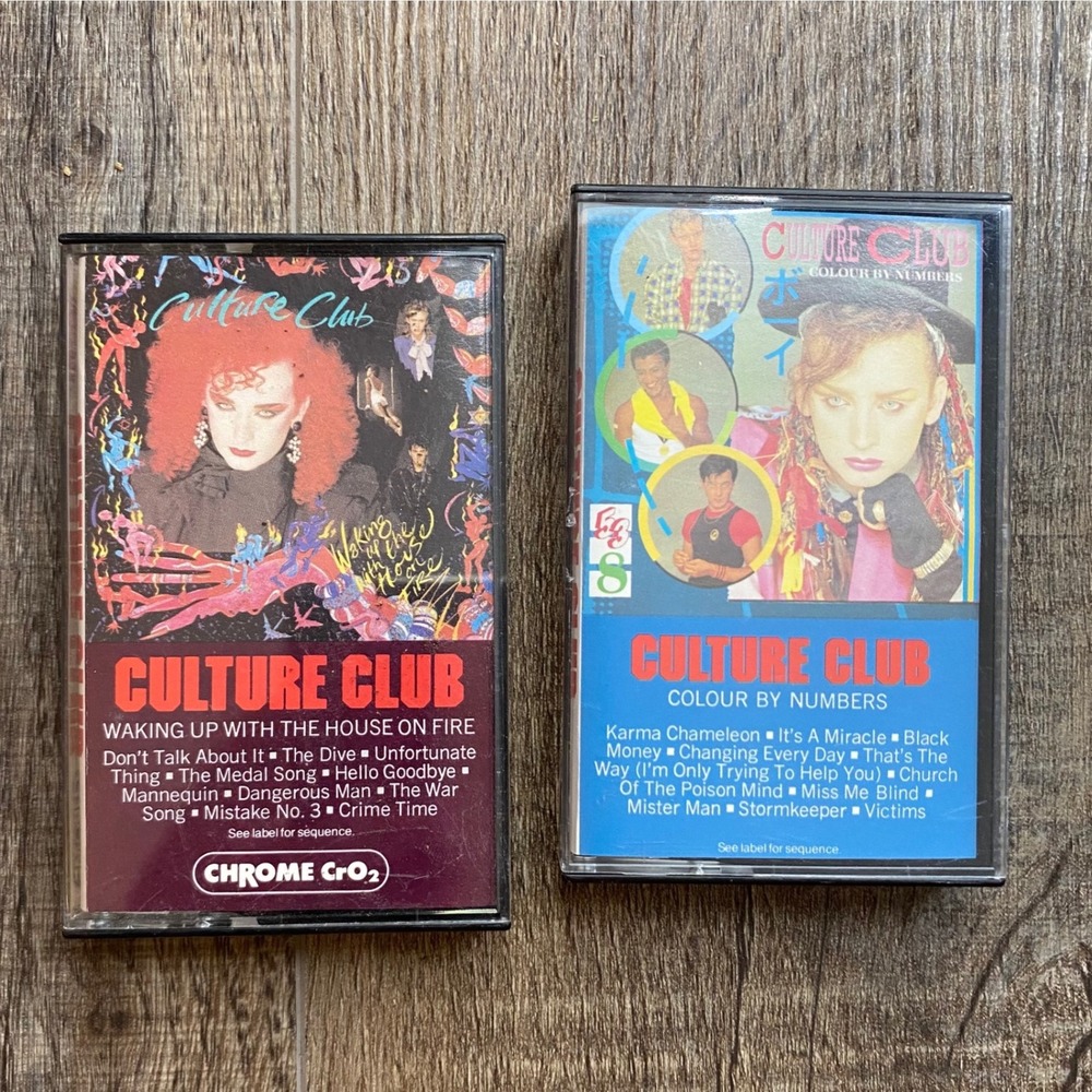 Culture Club Cassette Lot Colour By Numbers Waking Up With The House On Fire 80s